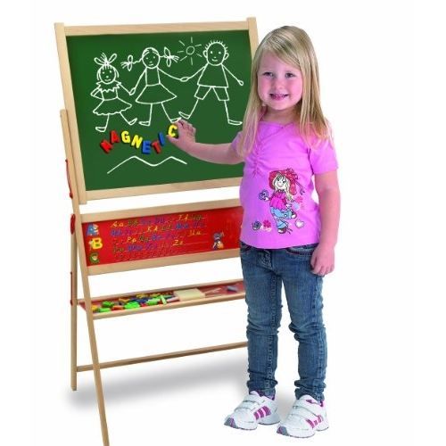 Tableau Magnétique Eichhorn Pour Enfants - Double Face Avec Craies Et Lettres | À Partir De 3 Ans