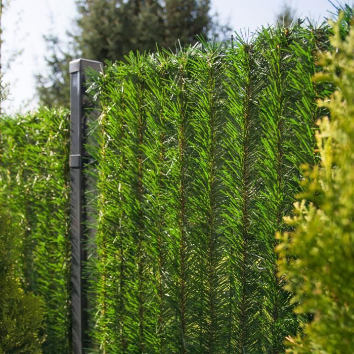 FAIRYTREES 4m Haie végétale artificielle - clôture synthétique pour jardin  et balcon - Vert clair - Hauteur 190cm - Cdiscount Jardin