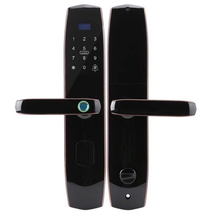 Serrure à Empreinte Digitale Et Code – SODIAL, Noire, Pour Porte D'entrée