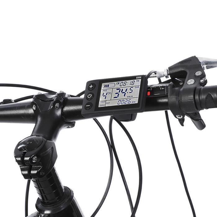 Écran LCD Mini Pour Vélo électrique Bafang BBS01/02 - IPX5 étanche, U-Art, Affichage Vitesse/PAS/batterie, 10x5x3cm