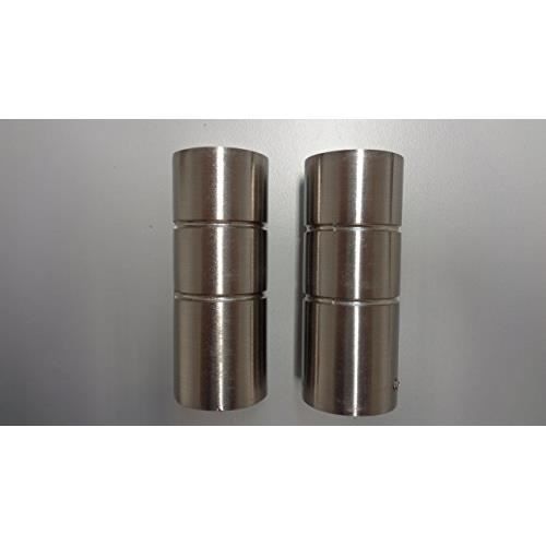 Lot De 2 Embouts De Tringle à Rideaux Métal Cylindrique 28 Mm – Finition Élégante Pour Barre Romaine Et Rideaux Modernes