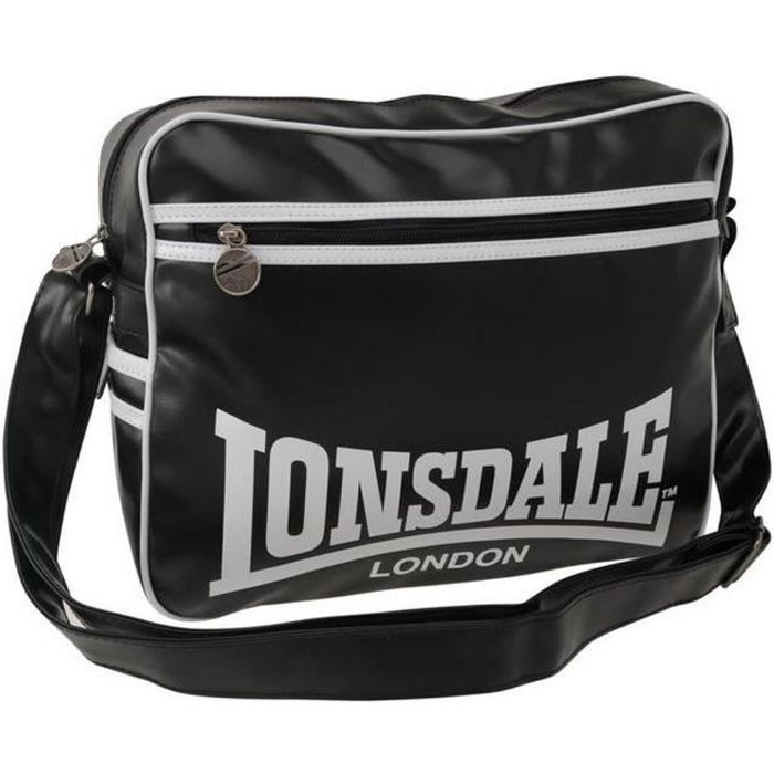 Sac de coursier Lonsdale noir et blanc Cdiscount Bagagerie