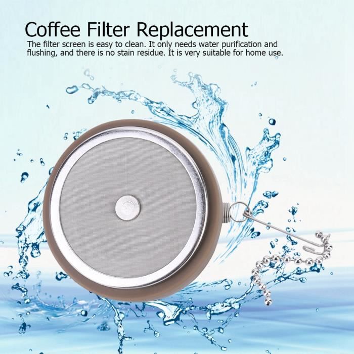 Filtre à Café Permanent En Acier Inoxydable – Filtre Réutilisable Sans Papier – Tamis Double Couche 300 Mailles – Inclus Cuillère Doseuse Et Brosse De Nettoyage 3 En 1