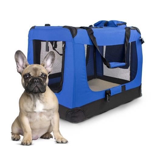 Comparer les prix de Sac de Transport pour Chat Chien Mobiclinic Balú Sac de Voyage Animaux de Compagnie Max. 10 kg Lapins Furets Pliable Taille L Bleu