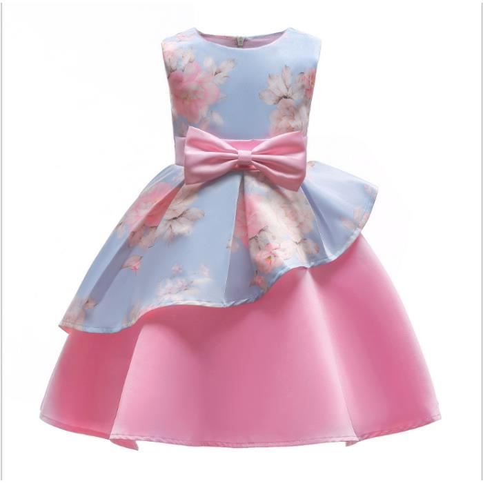 Robe De Fille De Fleur D Impression De Bebe D Ete Pour Les Filles