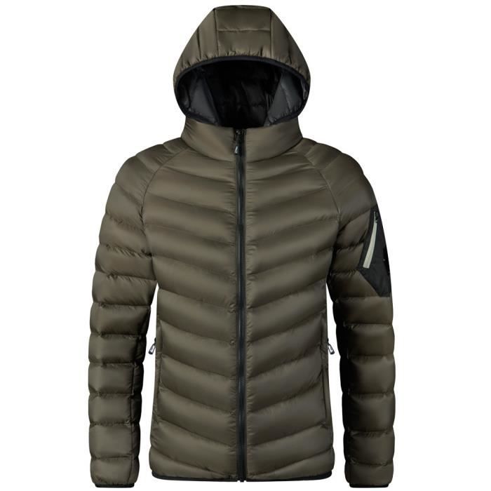 Doudoune Homme Doudoune a Capuche Amovible Hommes Doudoune d hiver Chaud Pour Hommes Vert Vert Cdiscount Pret a Porter