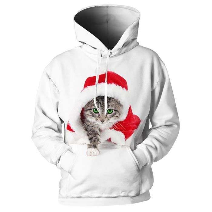 sweat a capuche homme noel