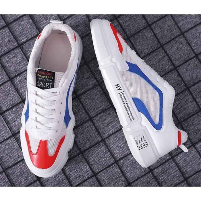 Fashion Baskets homme blanc pas cher Chaussure de sport femme unisex Baskets air respirants sport Baskets running Chaussure ete