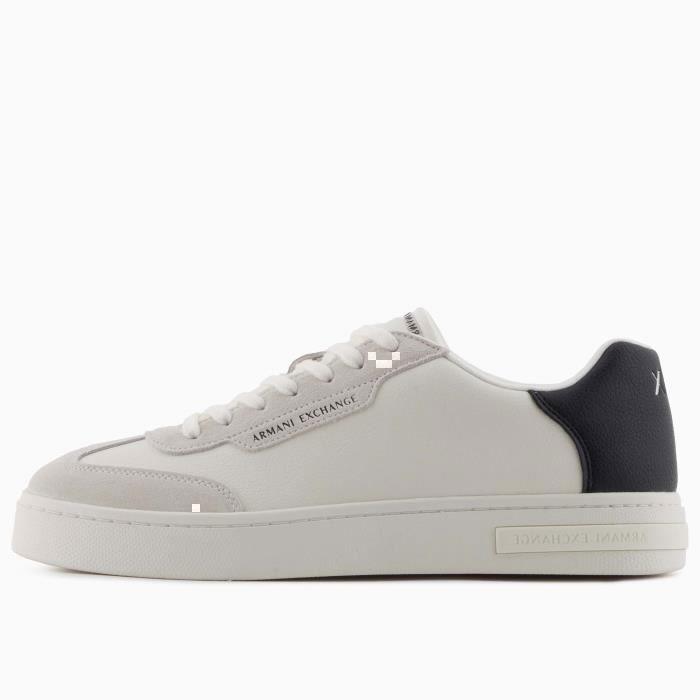 Armani Exchange Baskets - ARMANI EXCHANGE - Baskets Homme - Blanc - Polyester - Talon Plat