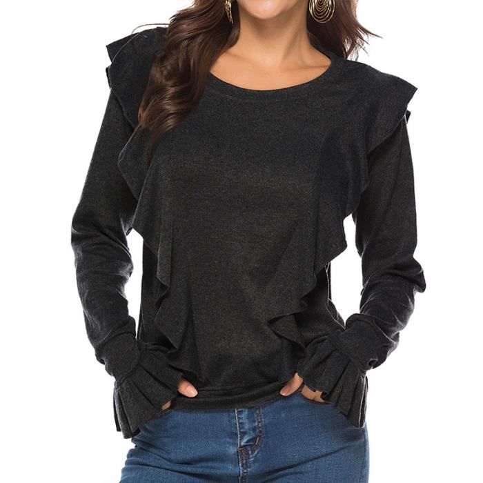 Générique Sweat-Shirt Sans Capuche Pour Femme Design Sobre Et