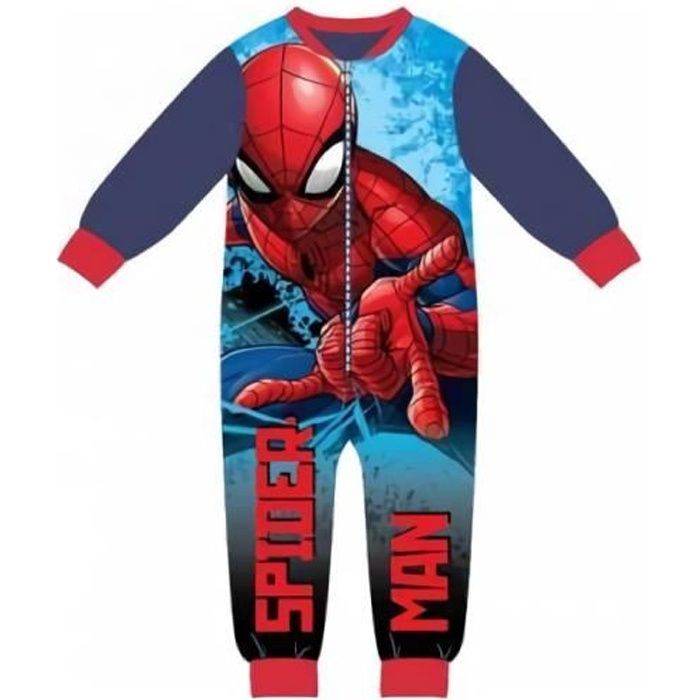 Pyjama en Molleton Spider-Man Rouge-Bleu Marine