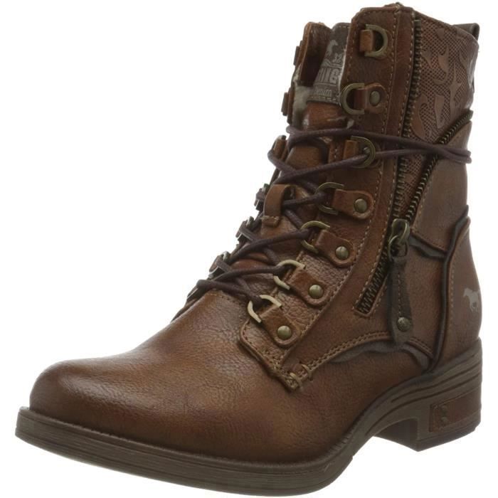 Bottines Classiques Mustang pour Femmes Cognac Synth tique