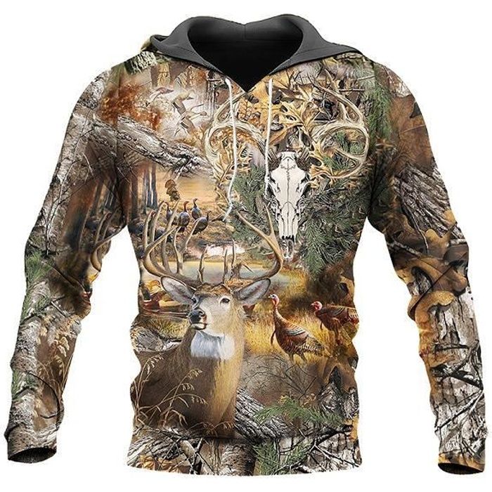 Sweat a hotsell capuche 3d chasse