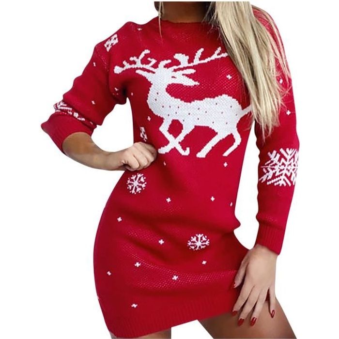 robe pull femme noel