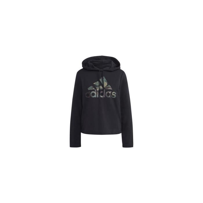 Sweat capuche avec gros logo Adidas Femme Noir Cdiscount