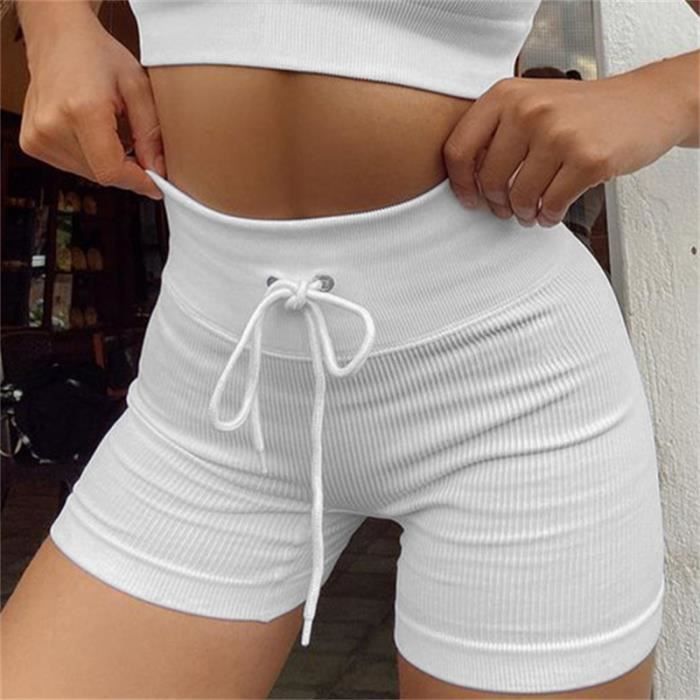 PANTACOURT Femme Short de yoga fitness sport serr filet sans