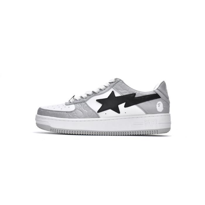 Bape Sk8 Sta Low CR Blanc Gris Noir Barbie Ape Baskets Basses 1G701090004 Blanc Cdiscount