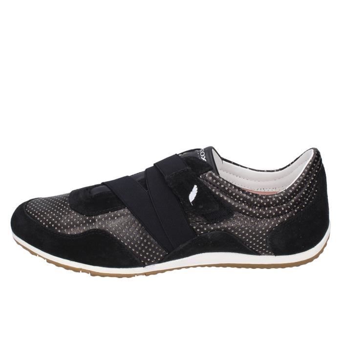 Baskets Geox FLEXTIDE Pour Femme En Cuir Suédé Marron - Confort RESPIRA, Semelle Souple, Style Urbain