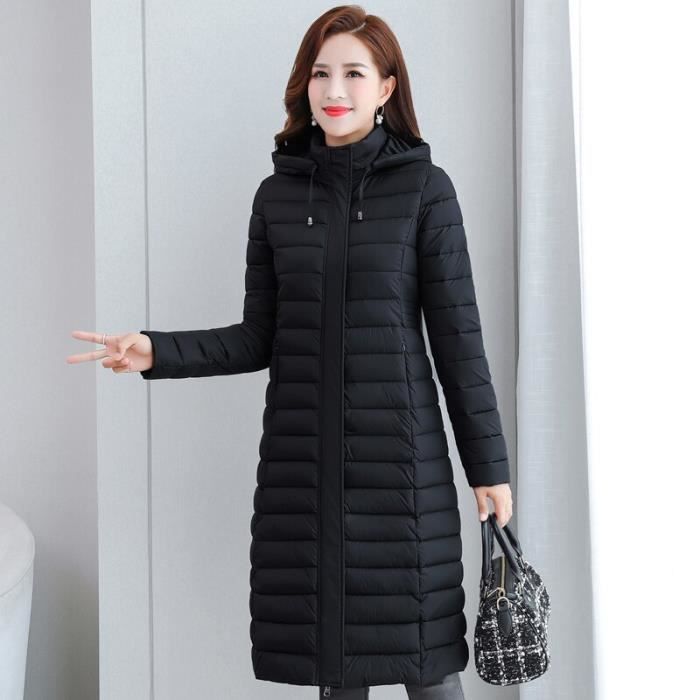 Manteau D'hiver Long Femme - Parka Imperméable Avec Capuche, Doudoune Chaude Et Stylée Pour Toutes Les Sorties