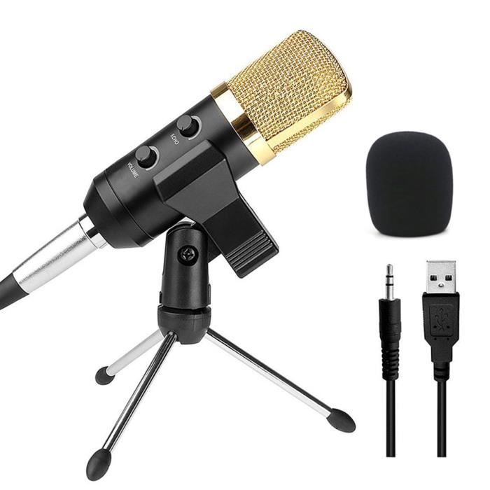 USB Microphone Micro à Condenseur Sonore Audio Studio DJ Chant