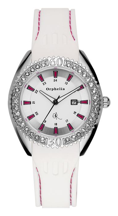 ORPHELIA - Montre Femmes - Quartz - Analogique - Bracelet en Silicone - Blanc - 122-1711-71