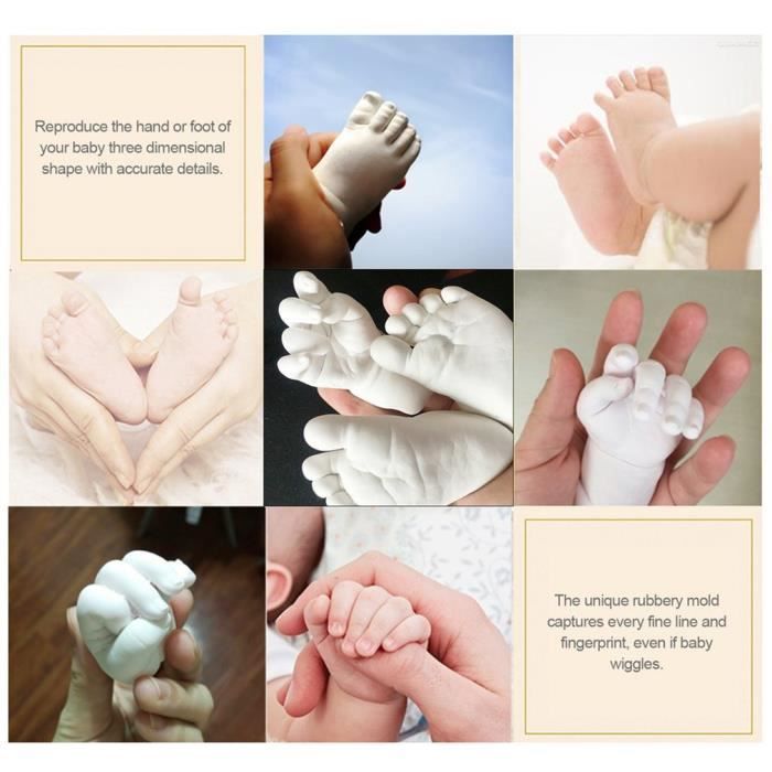3D bébé main pied imprimer plâtre Kit de moulage empreintes de mains souvenir