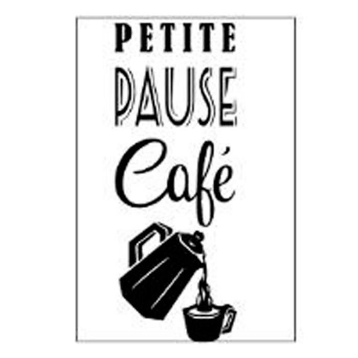 Stickers Petite Pause Cafe 30x40cm Noir Cdiscount Maison