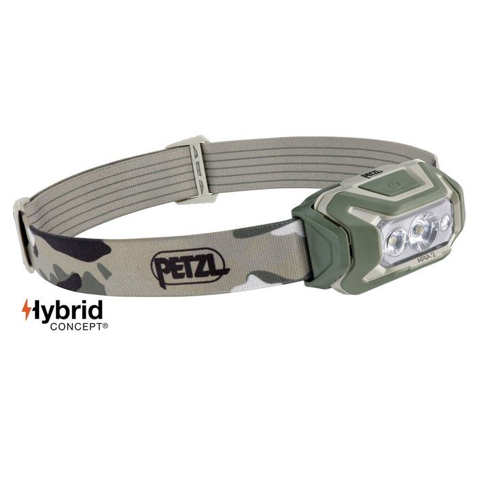 Lampe frontale - PETZL - ARIA 2 RGB - 475 Lumens - Portée 100 m - Autonomie max 100 h - Alimentation 3 piles AAA/LR03