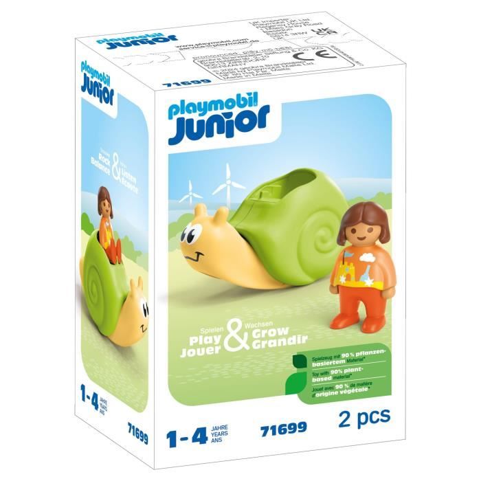 Playmobil Junior 71699 : Enfant avec escargot à bascule Playmobil - vue 3