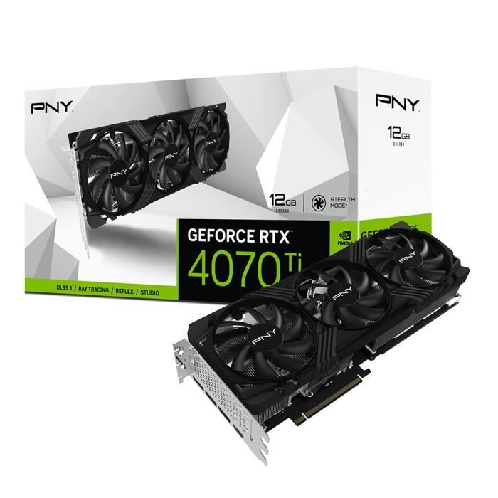 Carte graphique - PNY - GeForce RTX 4070 Ti - NVIDIA Ampere - Overclocking - 384 bits - Pny