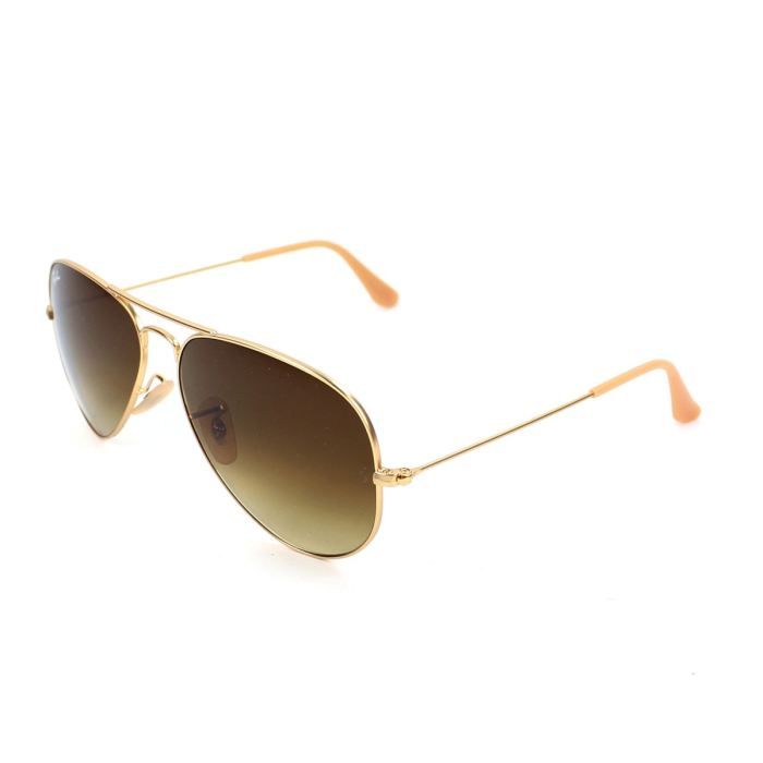 Aviator 3025 dore mat v. degrade Taille M 58mm Dore Or Marron Achat Vente lunettes de soleil Mixte Adulte Cdiscount