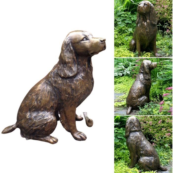 Statue d'épagneul Springer, décor de jardin, sculpture de chien animal en résine, ornement décoratif extérieur de pelouse de cour