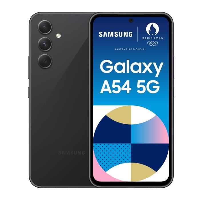 Samsung Galaxy A54 Smartphone Android 5G 128 Go Graphite, Chargeur secteur  25W inclus Noir + Samsung Galaxy Buds FE Écouteurs sans fil Graphite :  : High-Tech