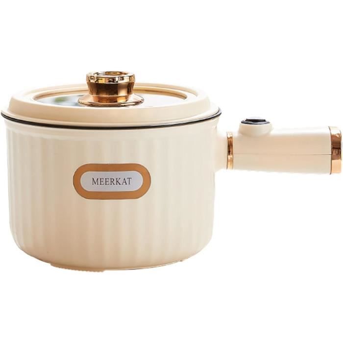 Mini Cuiseur Électrique Portable 1.6L Anti-adhésif - Pot Chaud Pour Nouilles, Steak, Soupe Et Repas Rapides