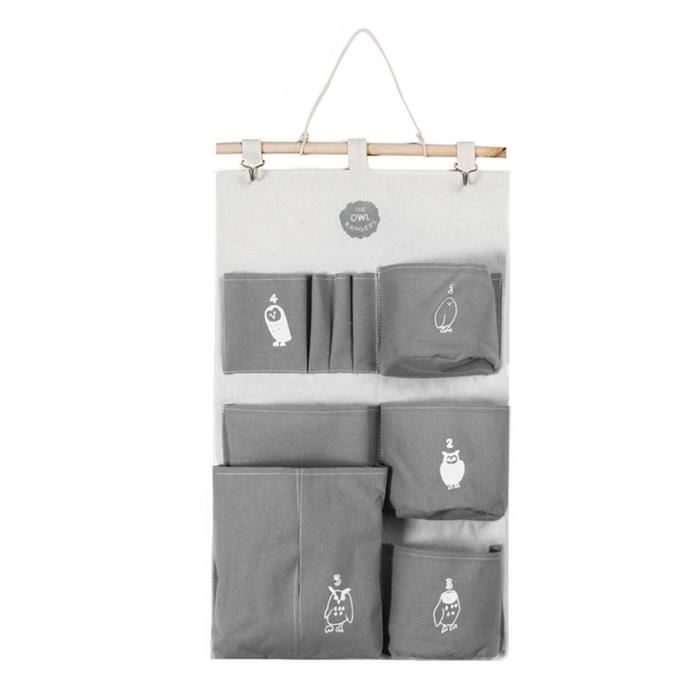 Sac De Rangement Suspendu Pour Porte – 76x35 Cm, 3 Pièces, Tissu Non Tissé – Pour Chambre, Salle De Bain, Buanderie - 8
