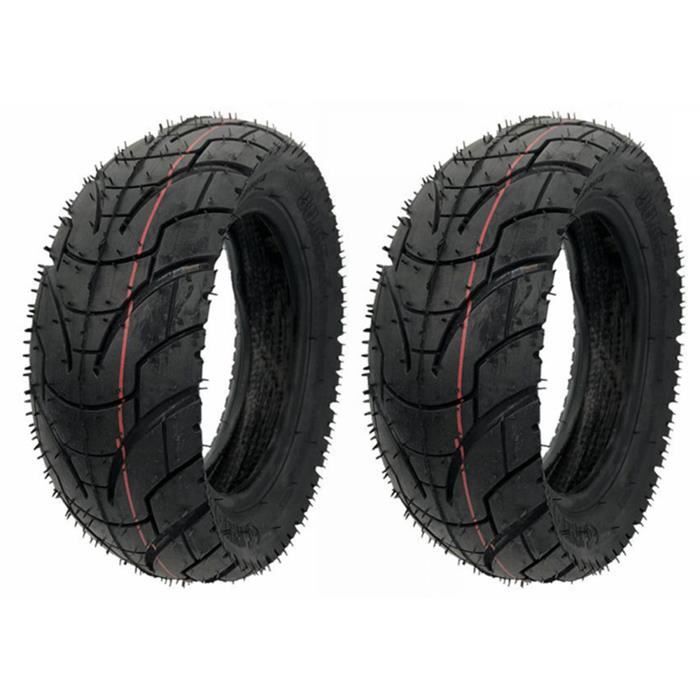 2X Pneus Pneumatiques 10 Pouces 80 - 65-6 pour Scooter éLectrique E-Bike 10X3.0-6 Pneus de Route Chambres à Air pour Speedual