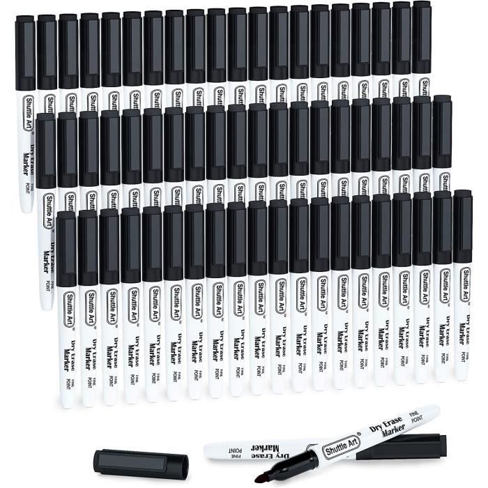 Feutres Tableau Blanc ANYUKE Lot De 12 - Marqueurs Effaçables Magnétiques Avec Gomme, Multicolores