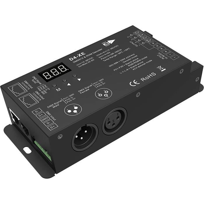 4 décodeurs DMX512 et RDM décodeur DMX 512 Digital Display Decoder ...
