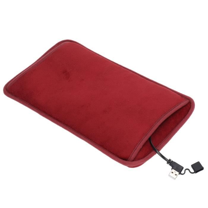 Bouillotte électrique rechargeable USB chauffe-mains à chaufage rapide portable pliable -Rouge