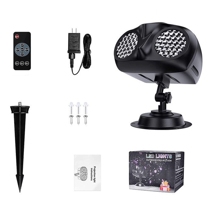 TD® Étanche LED binoculaire flocon de neige lumières Halloween noël Blizzard projecteur lumières scène flocon de neige projecteur