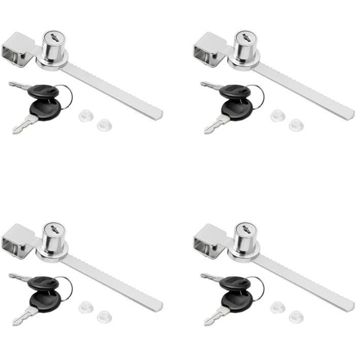 PORTE COULISSANTE SERRURE For Verre Armoire Vitrine W/ 2 Clés En Alliage De Zinc EUR 10,18