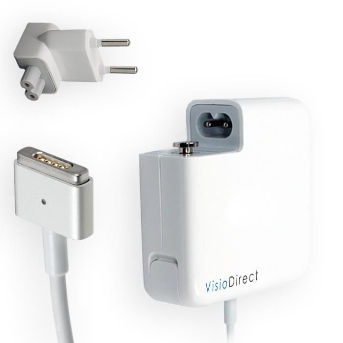 Chargeur Mural MagSafe 2 MacBook Air 45W Charge Rapide Compact A2