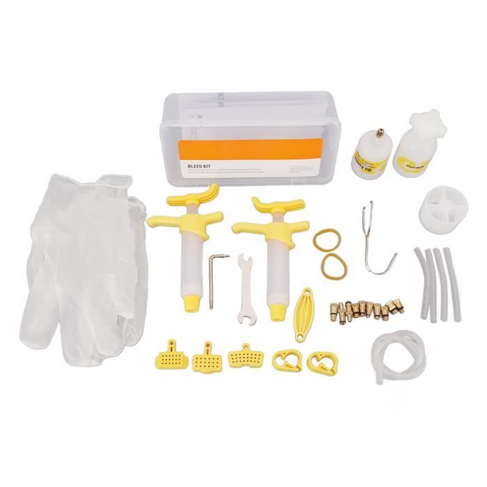 Kit De Purge De Frein à Disque Hydraulique Pour VTT/MTB - Coffret Outils, Huile Minérale Incluse, NCKIHRKK