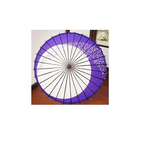 Lot De 2 Ombrelles Chinoises En Papier Huilé Faites à La Main Avec Poignée En Bois