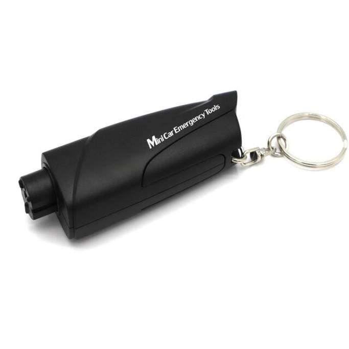 FIBOUND 2 Pièces Brise Vitre Voiture Sécurité - Outil Sauvetage Avec Coupe Ceinture, Brise Verre Porte Clés En Acier Tungstène