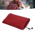 Bouillotte électrique rechargeable USB chauffe-mains à chaufage rapide portable pliable -Rouge-1