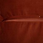 Coussin Déhoussable Atmosphera Lilou - 45x45 Cm - Tissu Velours Terracotta