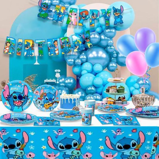 Idée Décoration Anniversaire Fille Kit Décoration Anniversaire 101 Pièces - Thème Super-héros - Ballon Aluminium 5 Ans, Nappe, Assiettes, Serviettes - Pour 10 Invités