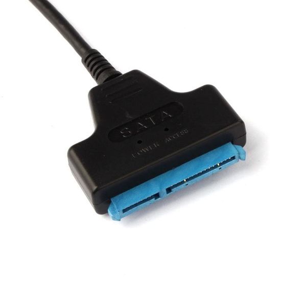 Câble Adaptateur USB 2.0 Vers SATA 22 Broches Pour Disque Dur 2.5'' HDD/SSD - Neuf