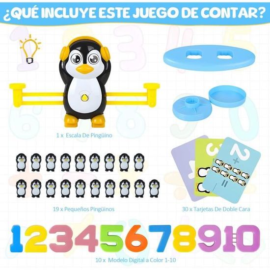 Jouets mathématiques Montessori Échelle d'équilibre de pingouin Échiquier  éducatif Jeu de table Balançoire Jouets éducatifs pour enf - Cdiscount Jeux  - Jouets